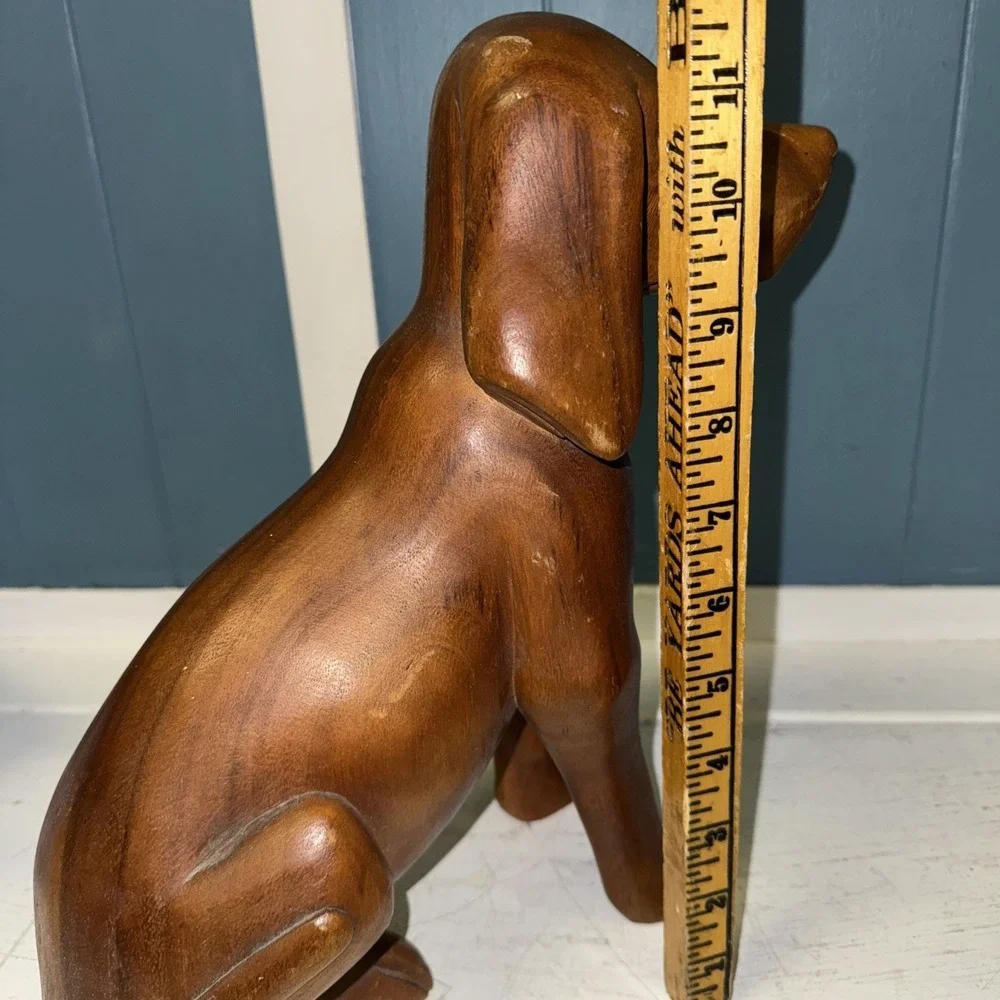 Large DACHSHUND MALE DOG FIGURINE VINTAGE LEFTON HAND DECORATED ORIGINAL STICKER